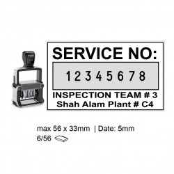 Number Stamp, Self Inking, Black Numbering Stamp, 6 Digit